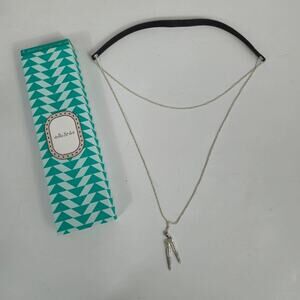 Stella & Dot Delmar Pave Lariat Necklace with box